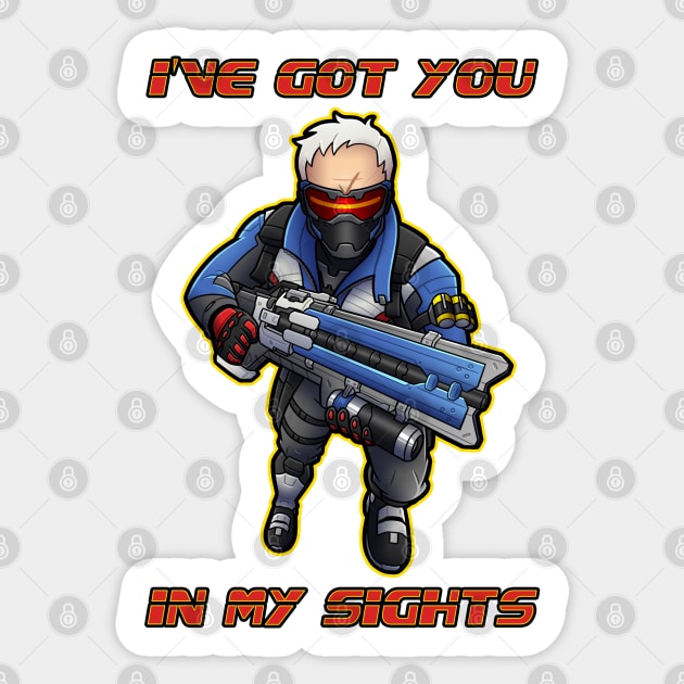 I've Got You In My Sights Sticker by Red_Flare_Art